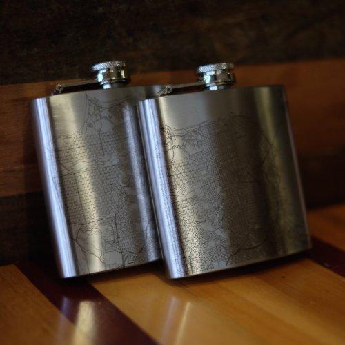 Providence - Rhode Island Map Hip Flask