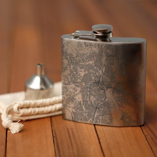 Providence - Rhode Island Map Hip Flask